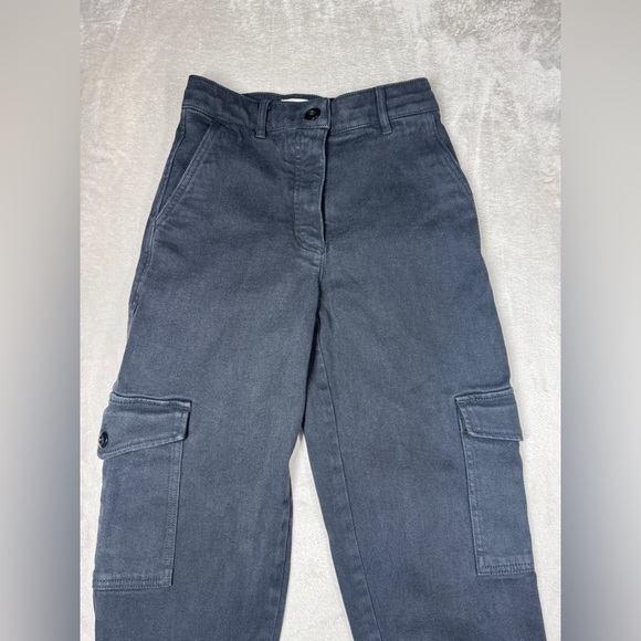 Aritzia Wilfred Free Modern High Rise Cargo Button Fly Black Pants Size 2 - Picture 3 of 16